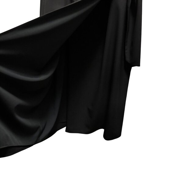 Alex Marie Womens Black Sleeveless Wrap Style Midi Dress With Ring Detail Size 6 - Picture 4 of 7